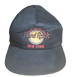 HARD ROCK CAFE NEW YORK BLACK COTTON ADJUSTABLE CAP HAT